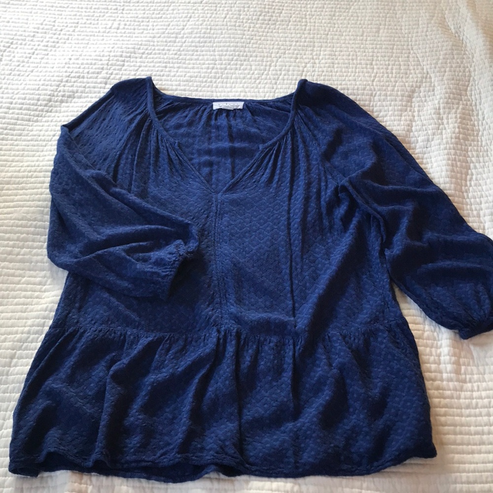 Royal blue drapey top
